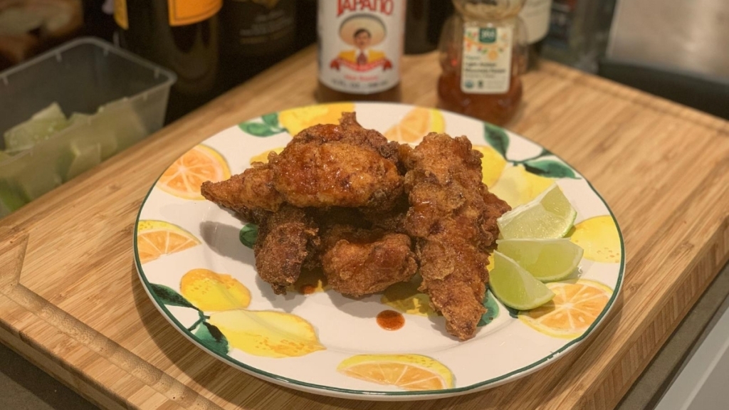 Plate of Mexican fried chicken