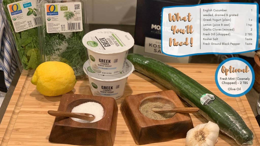 What you'll need for Tzatziki Sauce ingredients photo